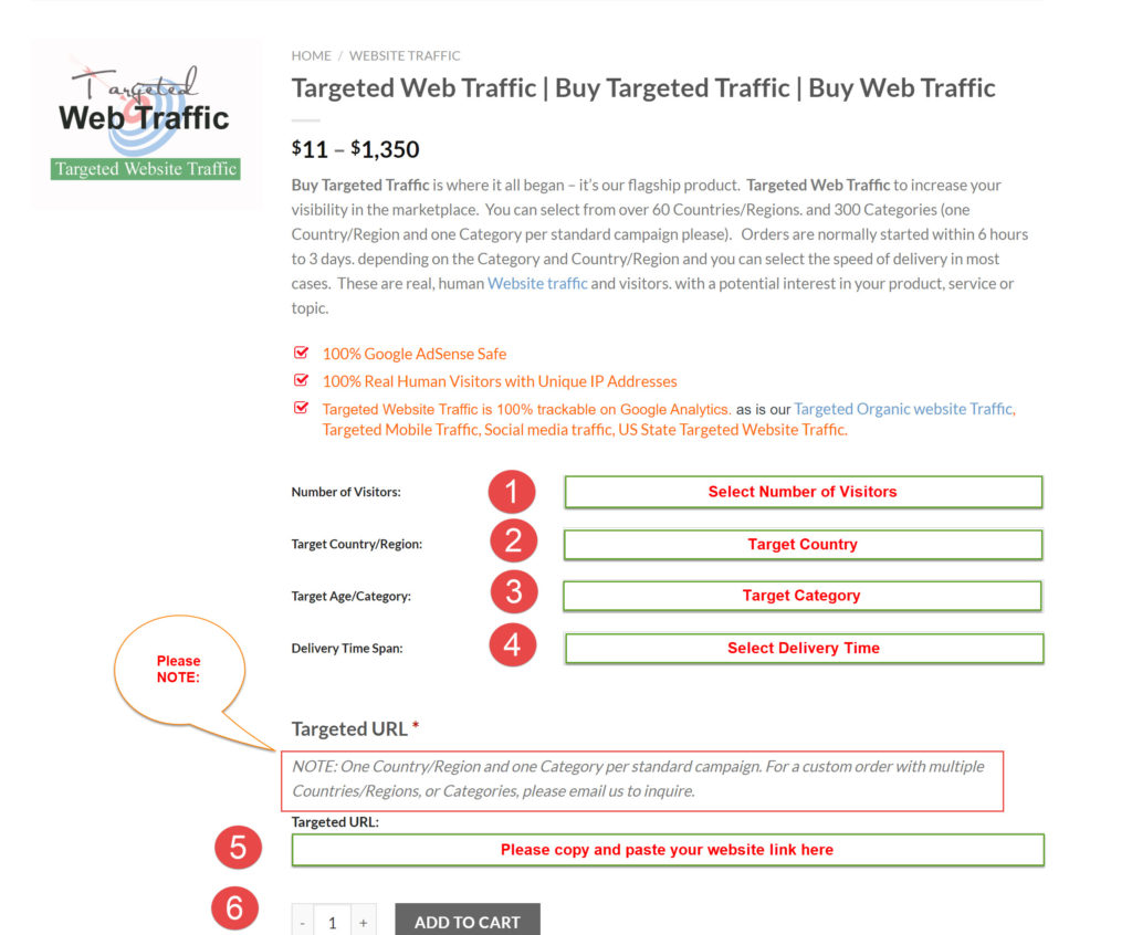 How You Can Place Order- Targeted Web Traffic